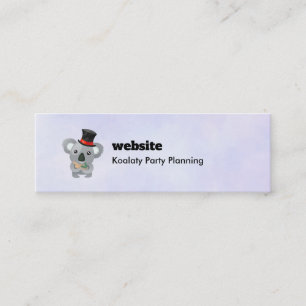 Koalaty Pun with Cute Koala in a Top Hat Mini Business Card
