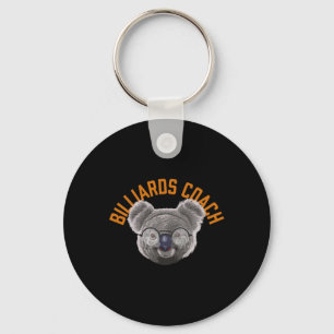 Koalified Billiards Coach Pool Player Funny Billia Key Ring