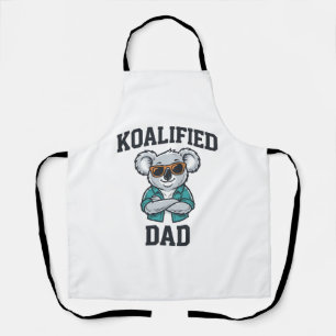 Koalified Dad Cute Koala Father Shirt Design_1 Apron