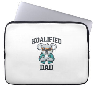 Koalified Dad Cute Koala Father Shirt Design_1 Laptop Sleeve