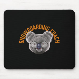 Koalified Snowboarding Coach Snowboarder Funny Win Mouse Mat