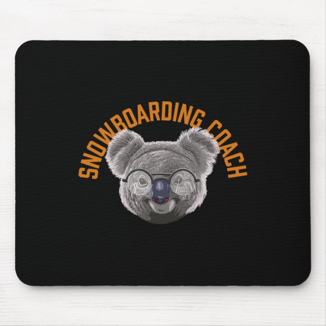 Koalified Snowboarding Coach Snowboarder Funny Win Mouse Mat (Front)