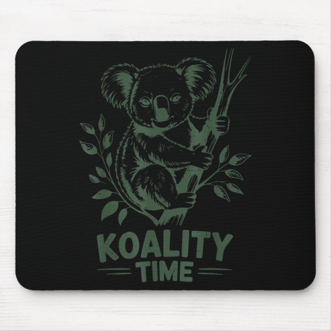 Koality Time Funny Koala Bear Sleep Men Women Girl Mouse Mat (Front)