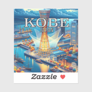 Kobe Japan 3 Inch Vinyl Sticker