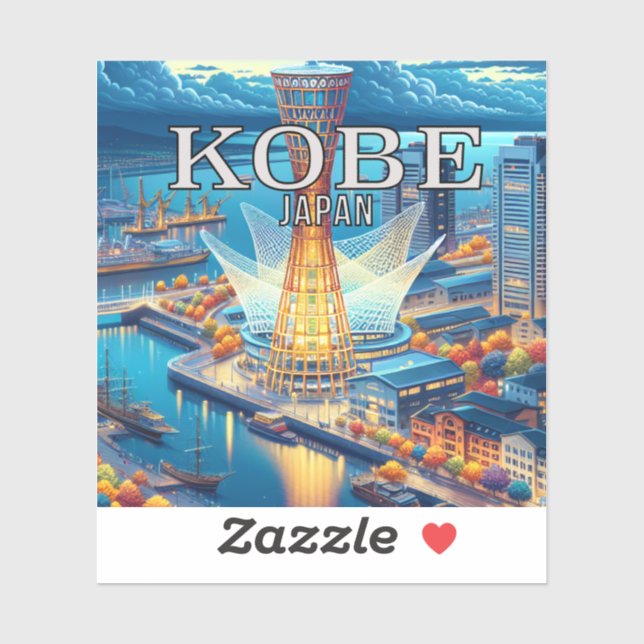 Kobe Japan 3 Inch Vinyl Sticker (Sheet)