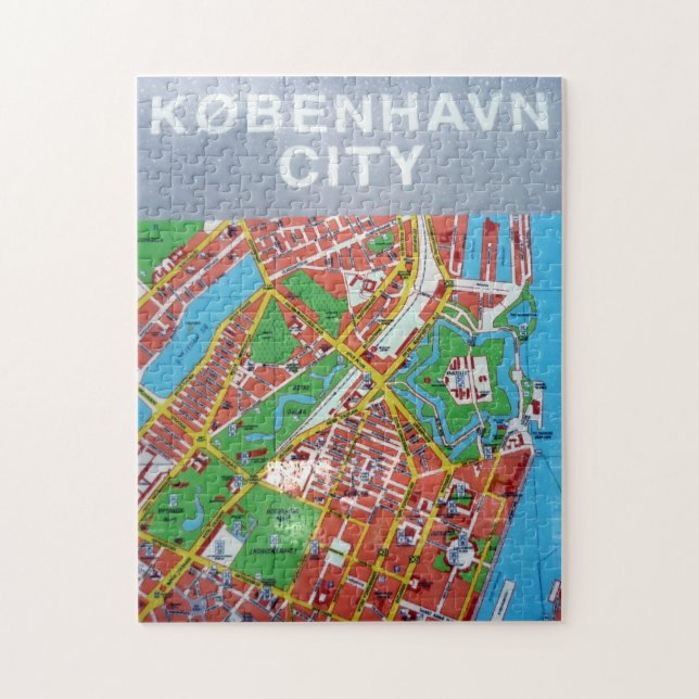 københavn city map jigsaw puzzle (Vertical)