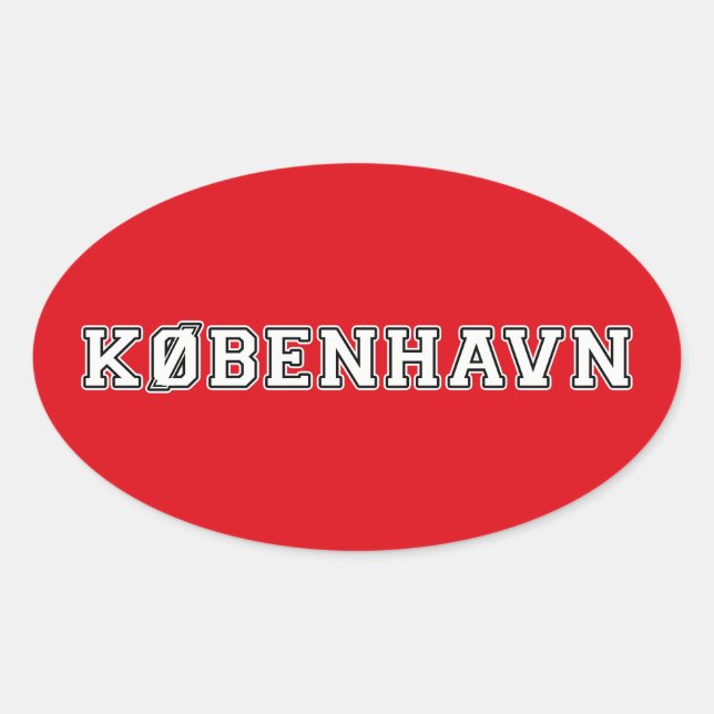 Kobenhavn Danmark Oval Sticker (Front)