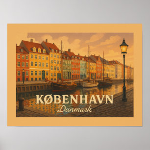 København Nyhavn Harbour Poster