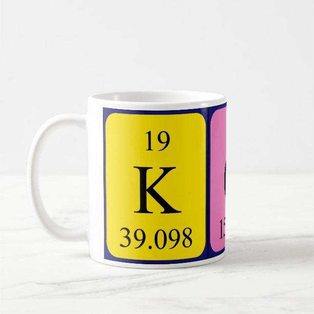 Kobi periodic table name mug (Left)