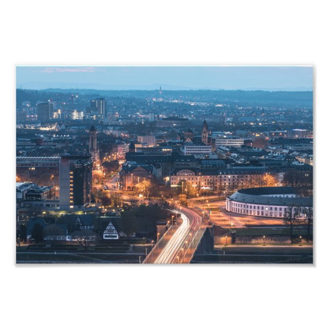 Koblenz at night photo print (Front)