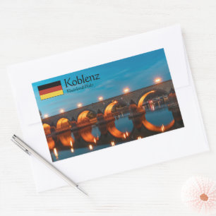 Koblenz Germany Souvenir Rectangular Sticker