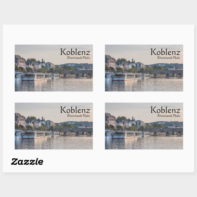 Koblenz Germany Souvenir Rectangular Sticker (Sheet)