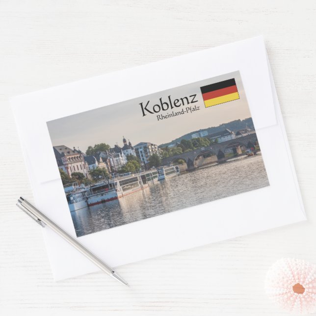 Koblenz Germany Souvenir Rectangular Sticker (Envelope)