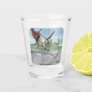 Kobold Kick Scooter Tricks Fantasy Art Shot Glass