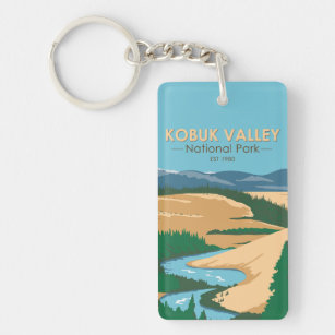 Kobuk Valley National Park Alaska Vintage Key Ring