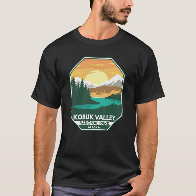 Kobuk Valley National Park Minimal Retro Emblem T-Shirt (Front)