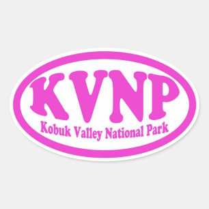 Kobuk Valley National Park pink oval sticker
