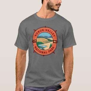 Kobuk Valley National Park Retro Compass Emblem T-Shirt