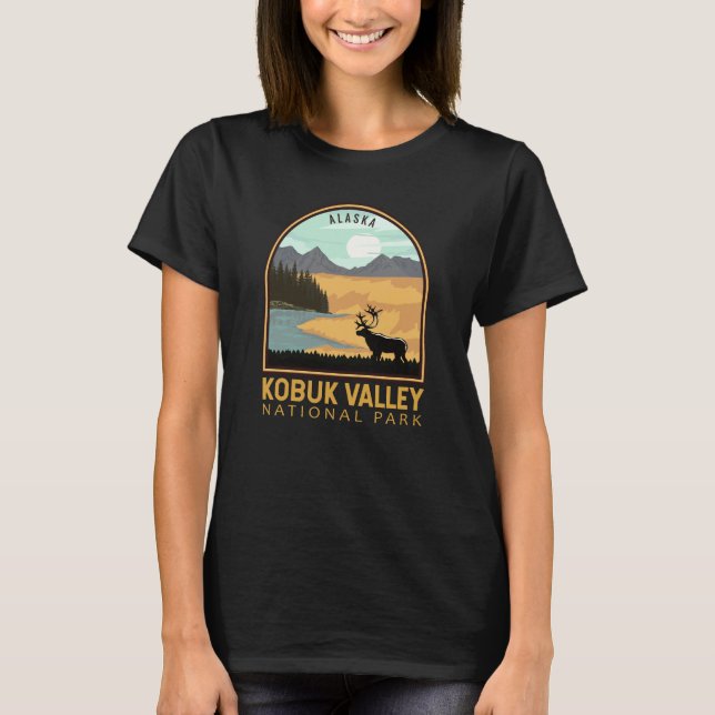 Kobuk Valley National Park Vintage Emblem T-Shirt (Front)