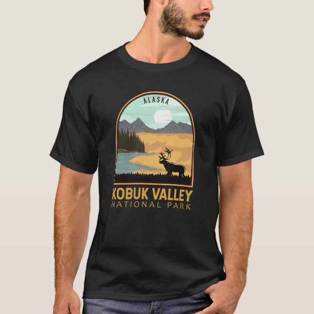Kobuk Valley National Park Vintage Emblem T-Shirt (Front)