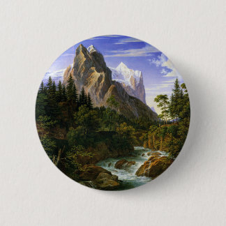 Koch - Das Wetterhorn von der Rosenlaui aus, 1824 6 Cm Round Badge