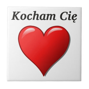 Kocham Cię - I love you in Polish Tile