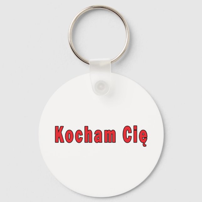 Kocham Cie - I Love You Key Ring (Front)