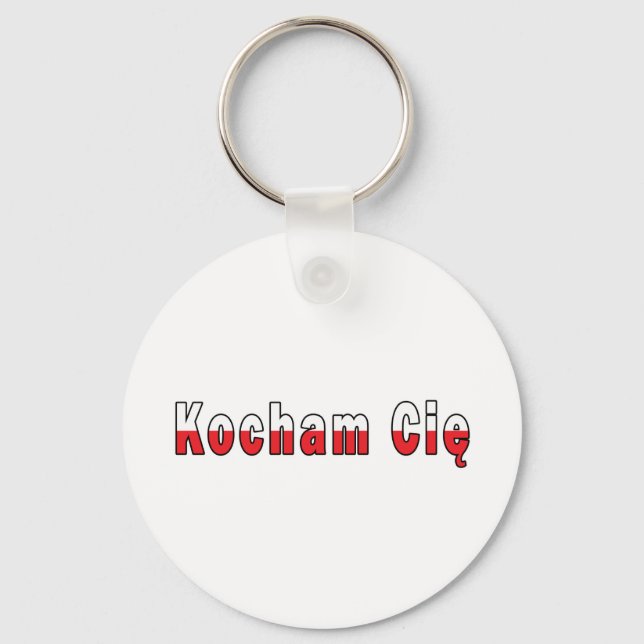 Kocham Cie - I Love You Key Ring (Front)