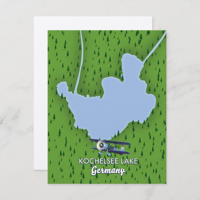 Kochelsee lake, Germany map  (Front/Back)