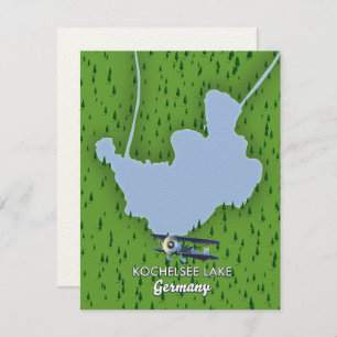 Kochelsee lake, Germany map 