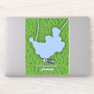 Kochelsee lake, Germany map 