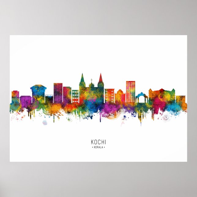 Kochi India Skyline Poster (Front)