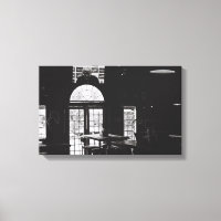 Kodak Film BNW Bar Beer TV Windows Canvas Print