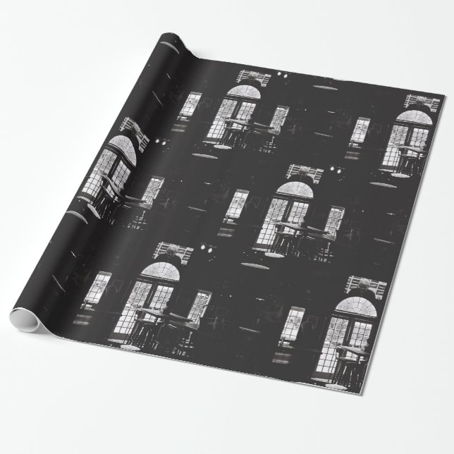 Kodak Film BNW Bar Beer TV Windows Wrapping Paper (Unrolled)