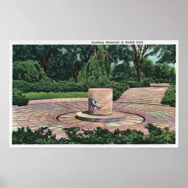 Kodak Park View of Eastman Memorial Poster (Front)
