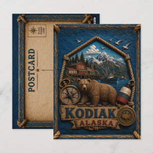 Kodiak Alaska Postcard Vintage Travel