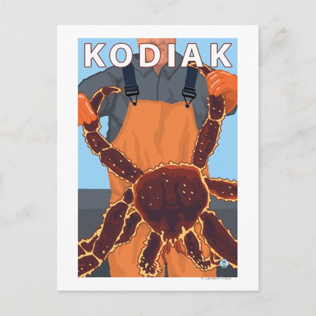 Kodiak, AlaskaAlaskan King Crab Postcard (Front)