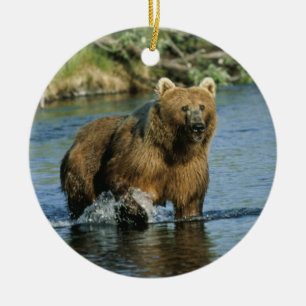 Kodiak Bear Ceramic Tree Decoration