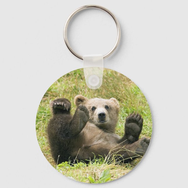 Kodiak Bear Cub Gifts Key Ring (Front)