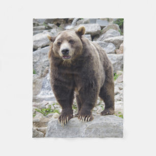 Kodiak bear fleece blanket