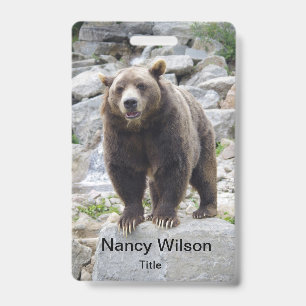 Kodiak Bear ID Badge