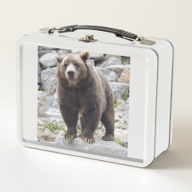 Kodiak Bear Metal Lunch Box (Front)