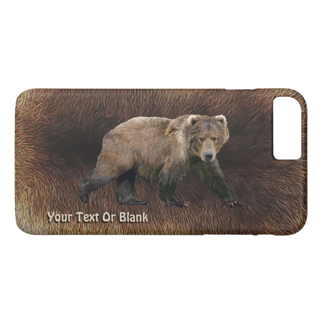 Kodiak Bear On Caribou Fur Case-Mate iPhone Case (Back (Horizontal))
