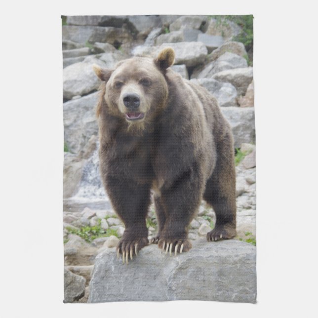 Kodiak Bear Tea Towel (Vertical)