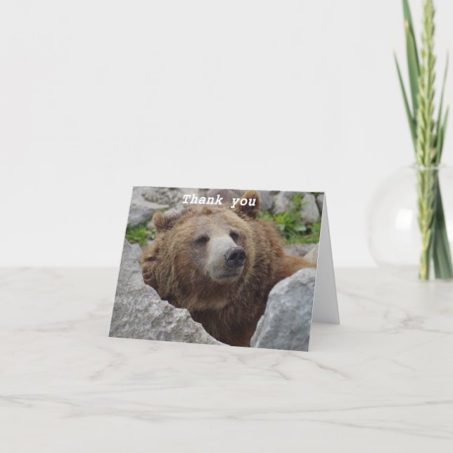 Kodiak Bear Thank You Card (Front)