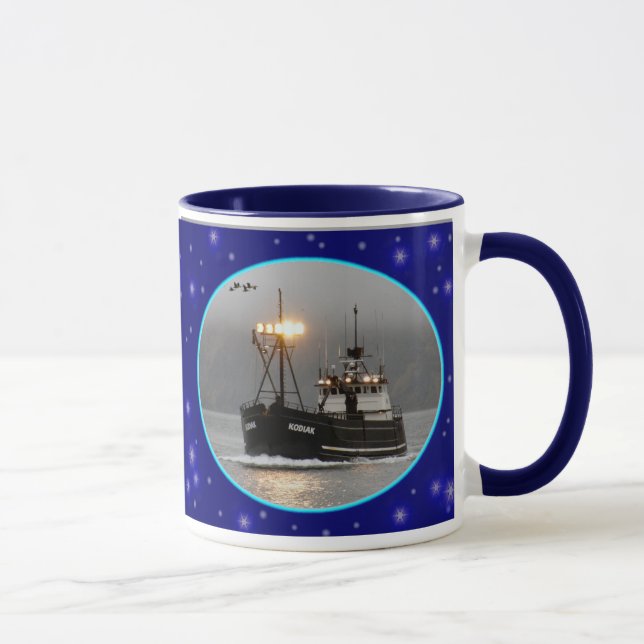 Kodiak, Crab Boat in Dutch Harbour, Alaska Mug (Right)