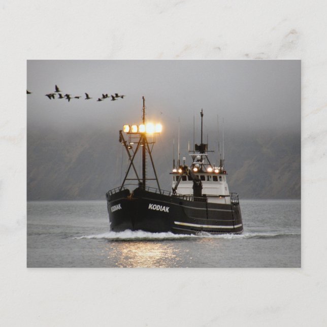 Kodiak, Crab Boat in Dutch Harbour, Alaska Postcard (Front)
