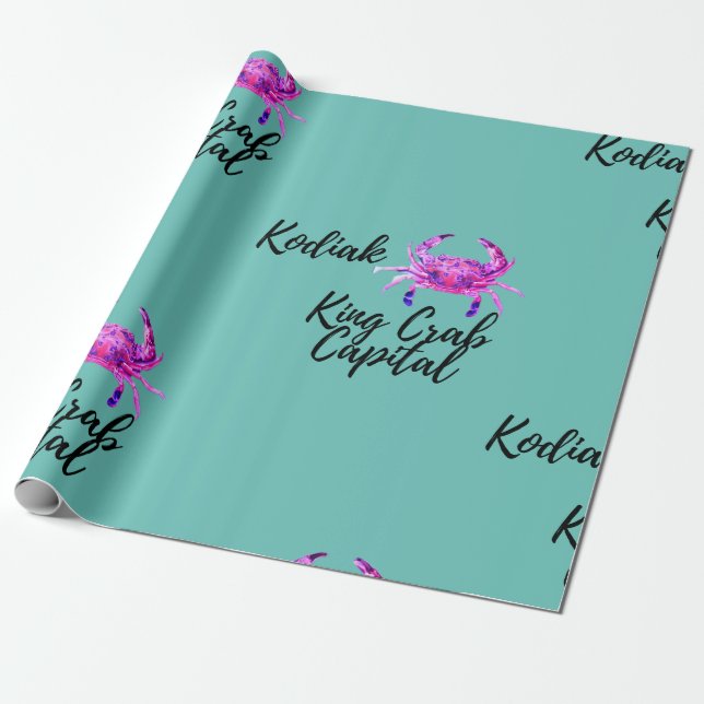 Kodiak Crab Capital  Wrapping Paper (Unrolled)