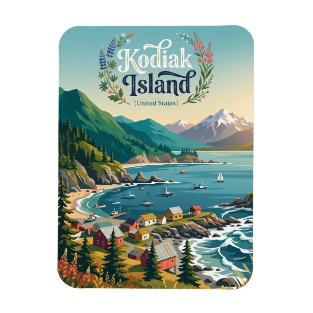 Kodiak Island Alaska Magnet (Vertical)