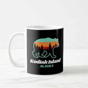Kodiak Island Alaska Retro Bear Gift Coffee Mug